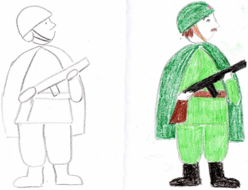 Рисунок солдату