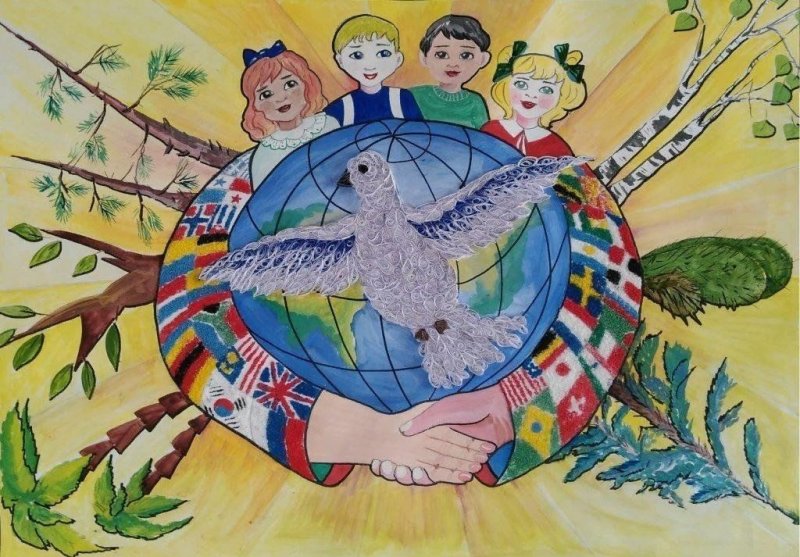 Рисование на тему Дружба народов