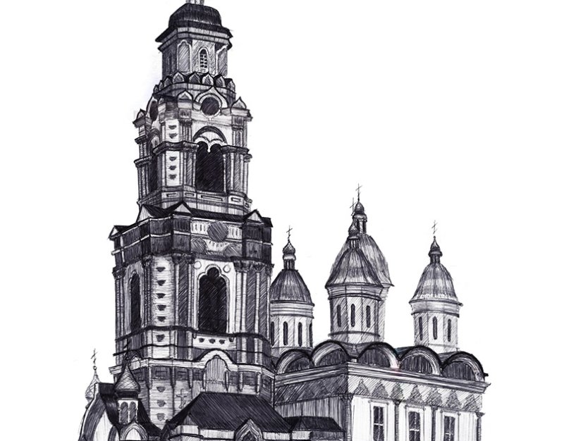 Астраханский Кремль рисунок