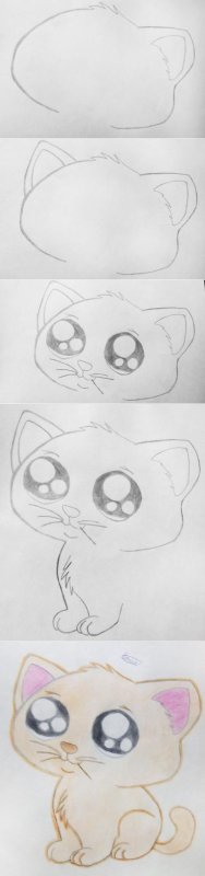 Рисунок кота для срисовки