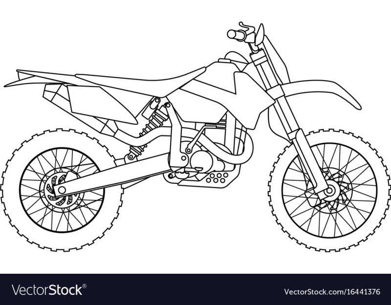 Питбайк раскраска ТТР 125