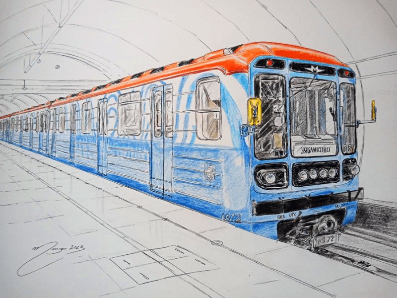 раскраска поезда метро