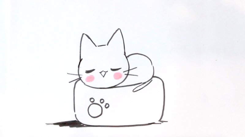 Рисунки котов для срисовки легкие