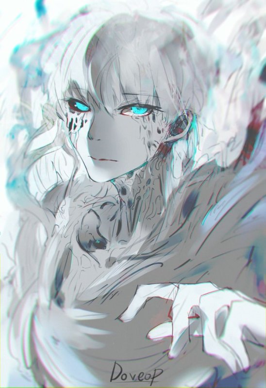 Призрак аниме арт парень