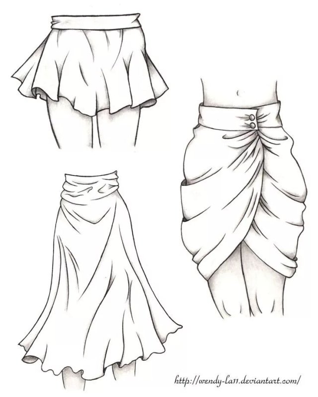 Рисование юбки