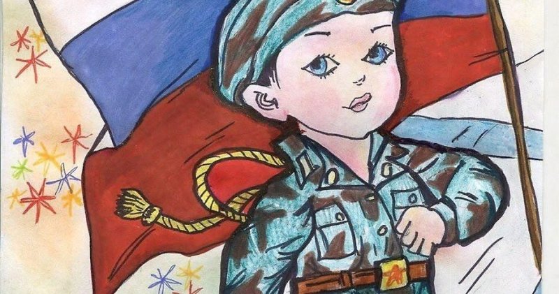 Детский рисунок на военную тему