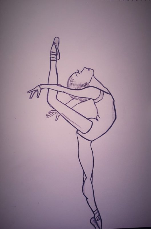 Балерина рисунок карандашом