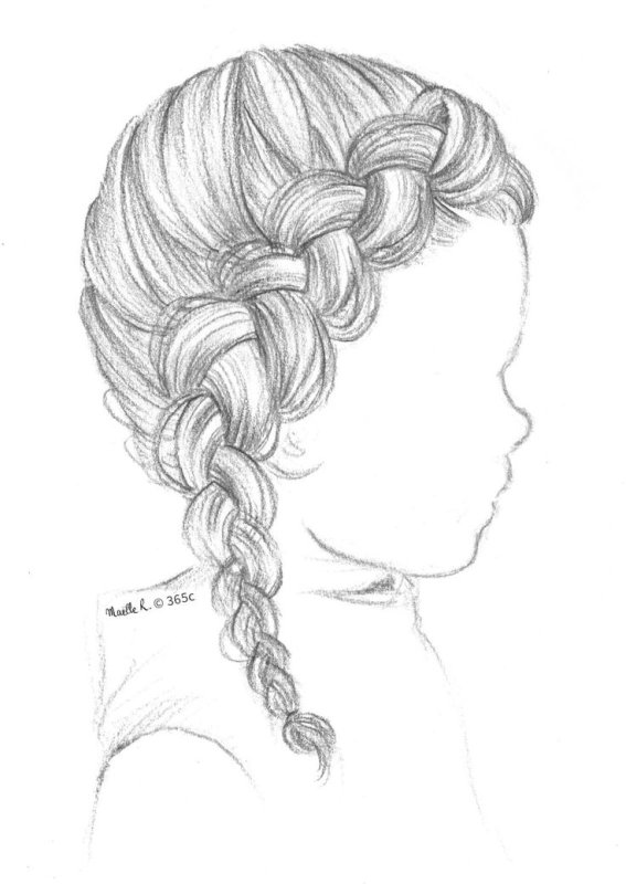 Рисунок прически карандашом