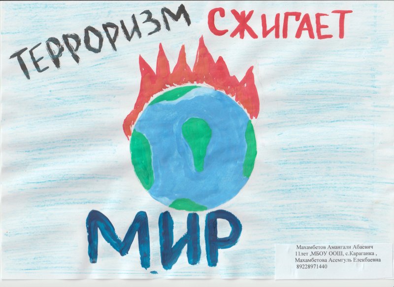 Рисунок на тему нет терроризму