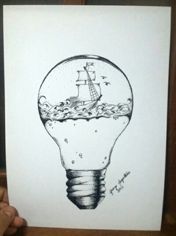 Лампочка рисунок