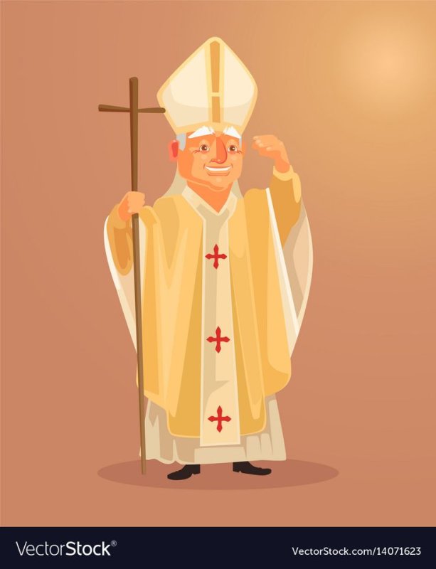 Католический священник рисунок