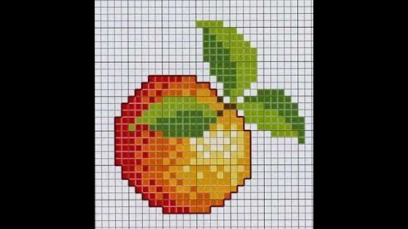 Вышивка крестиком фрукты