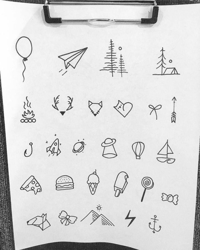 Эскизы тату маленькие