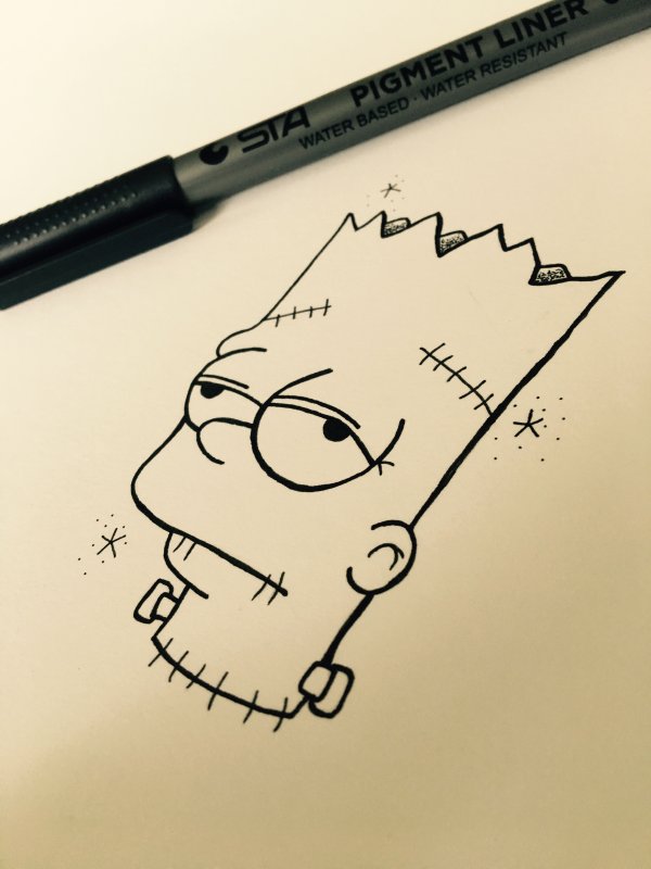 Рисунок ручкой легкий