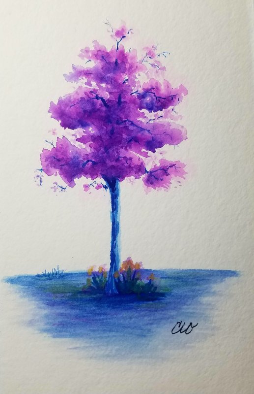 Рисование фиолетовое