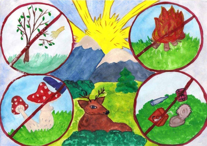 Детские рисунки на экологическую тему