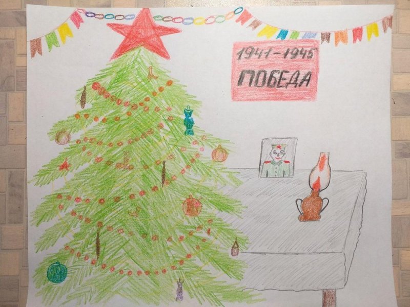 Рисунок елка Победы на конкурс