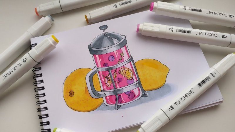 Рисунки спиртовыми маркерами для новичков