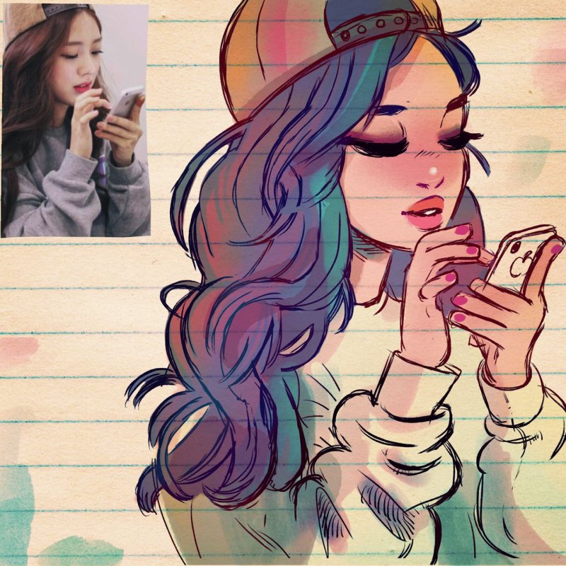 Девушки в мультяшном стил