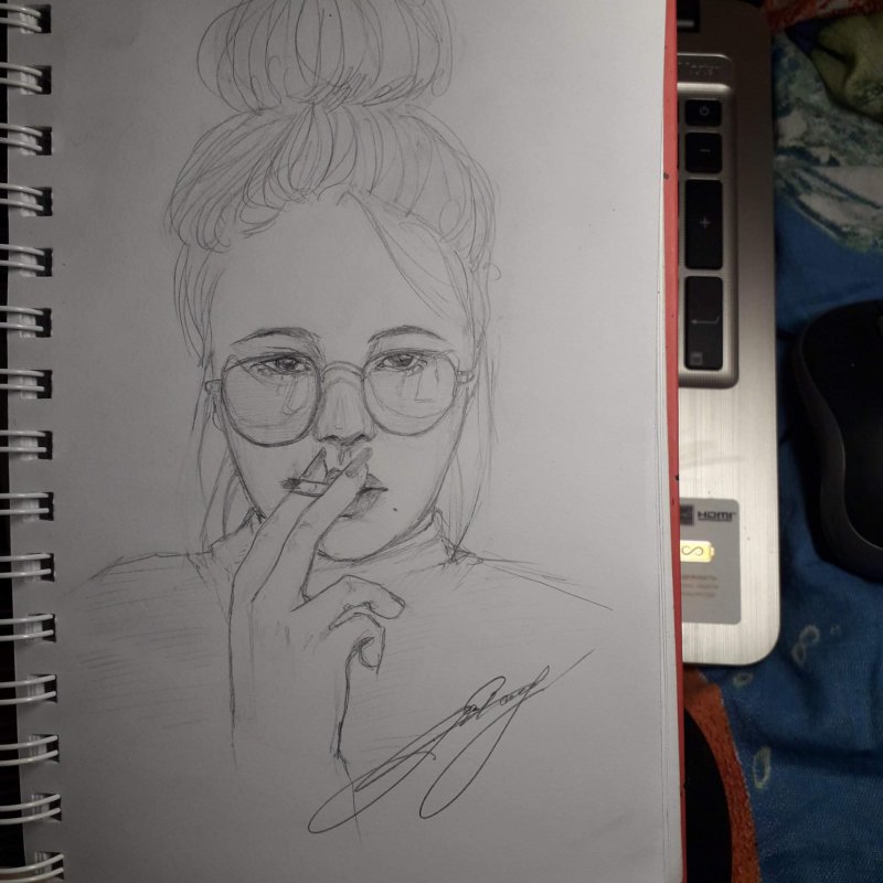 Рисунок ИНСТАСАМКИ карандашом для срисовки