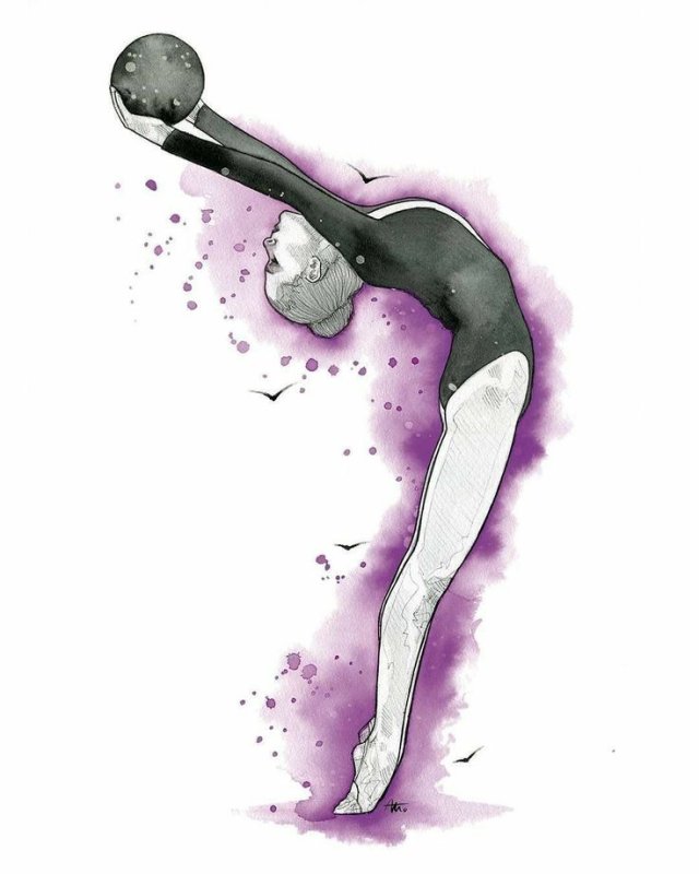 Гимнастка рисунок