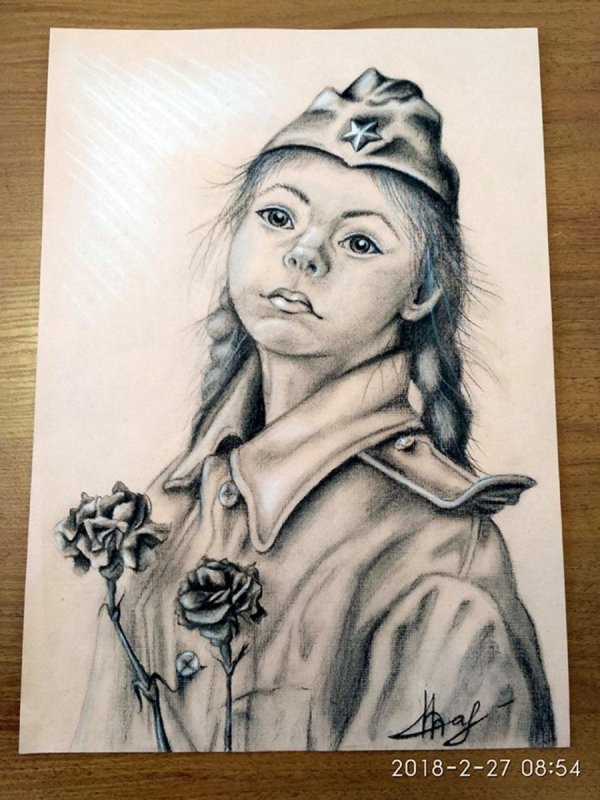Война рисунок карандашом