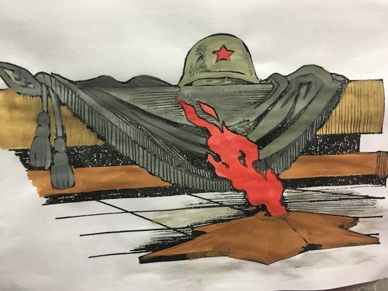 Рисунок на военную тематику