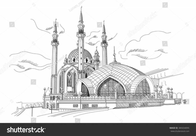 Мечеть кул Шариф рисунок