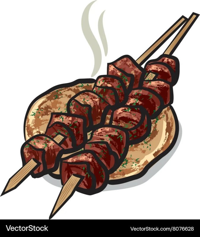 Шашлык рисунок