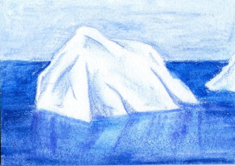 Айсберг рисунок карандашом