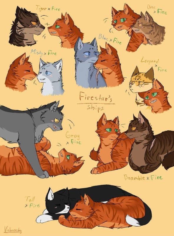 Коты Воители Огнегрив и Крутобок
