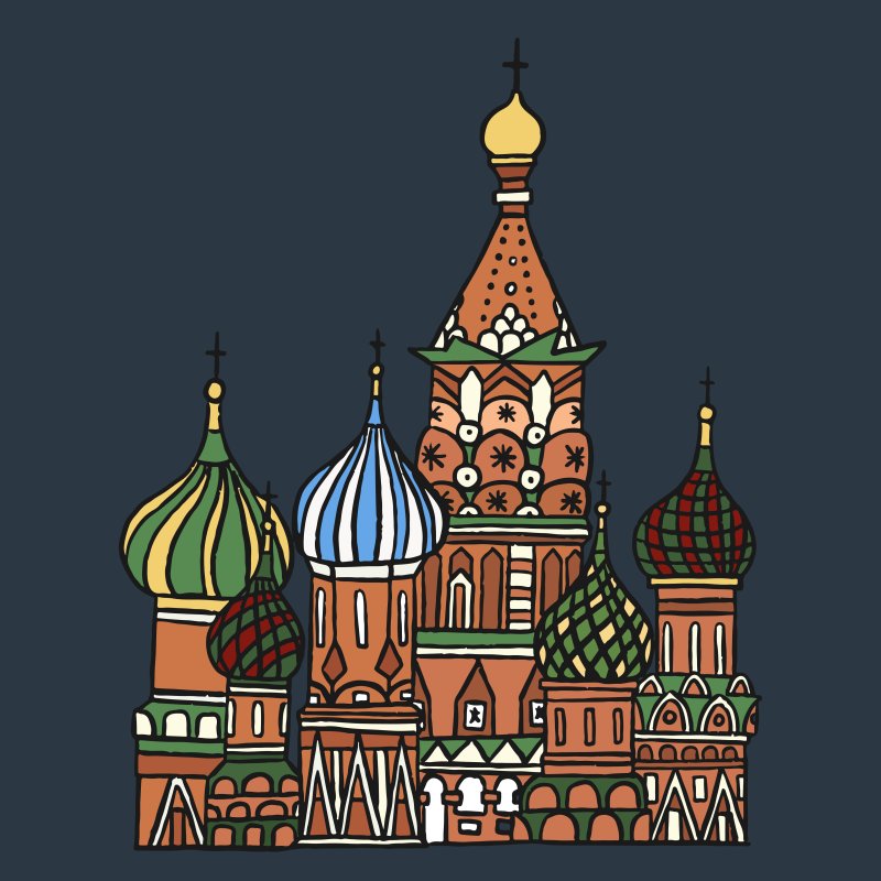 Собор Василия Блаженного рисунок