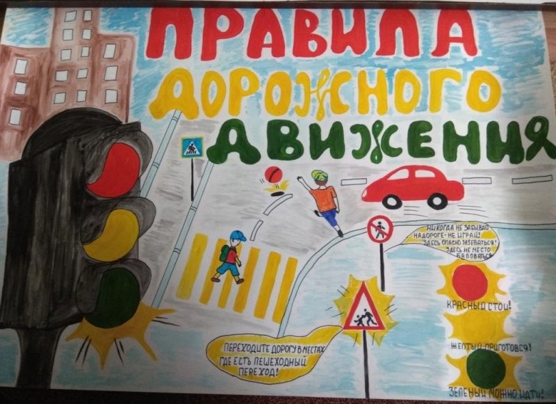 Плакат правила дорожного движения