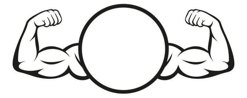 Рука бицепс вектор