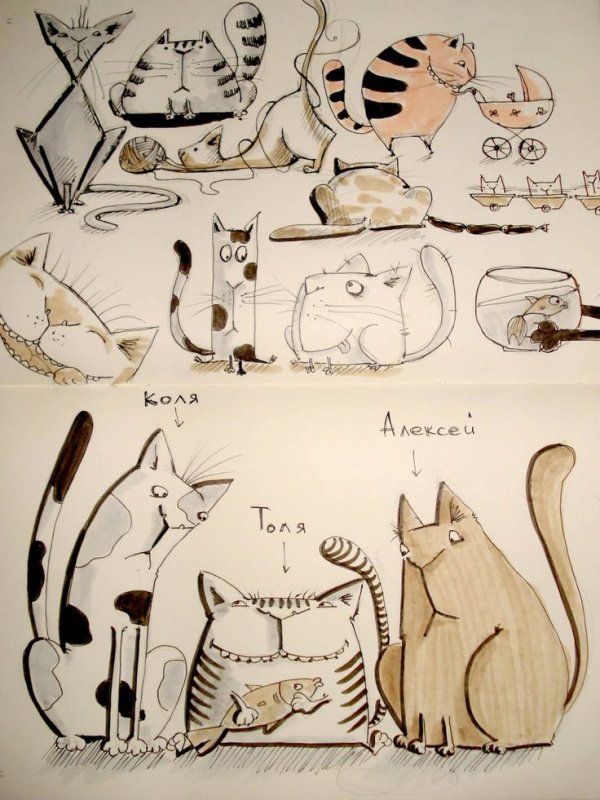 Идеи для рисования котиков