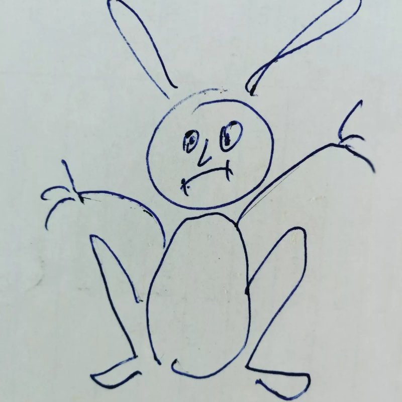 Рисование зайчика
