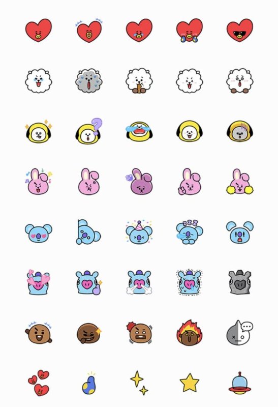 Наклейки bt21