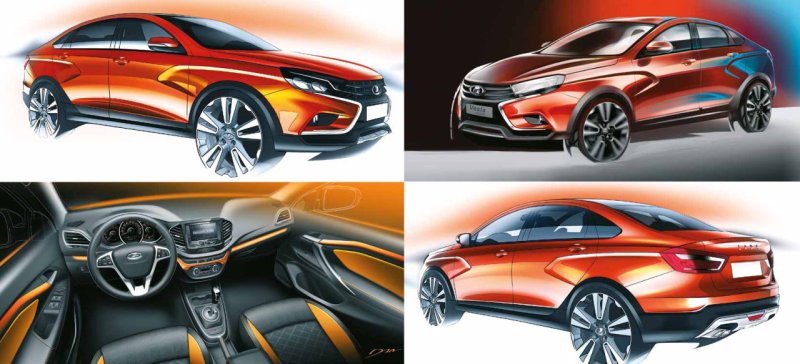 Lada Vesta Cross вектор