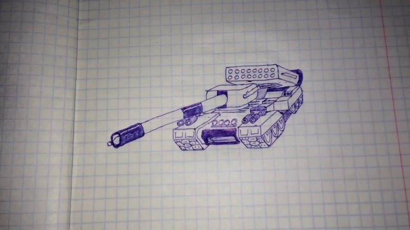 Рисунки по клеточкам танк