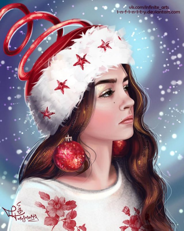 Новогодние девушки