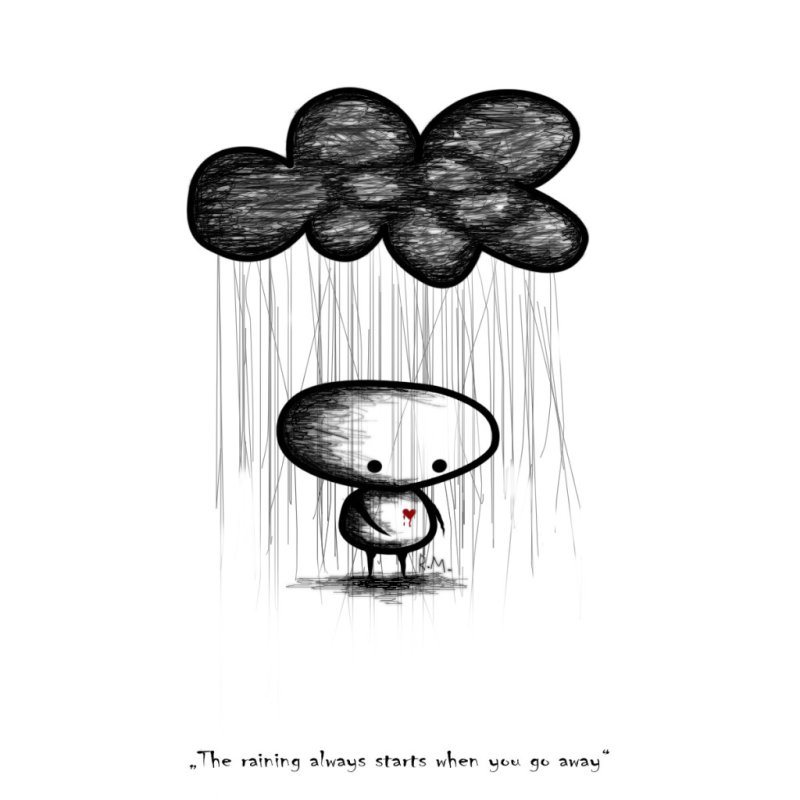 Рисунки для срисовки грустные