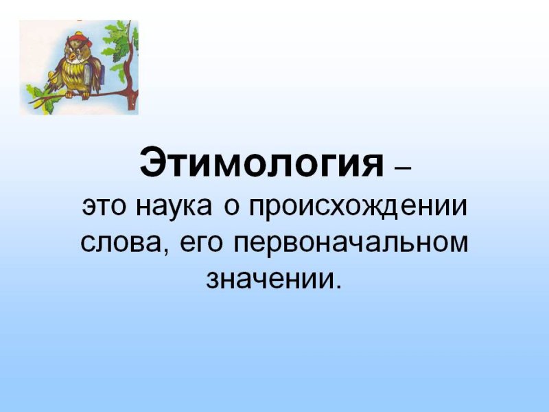 Этимология слова