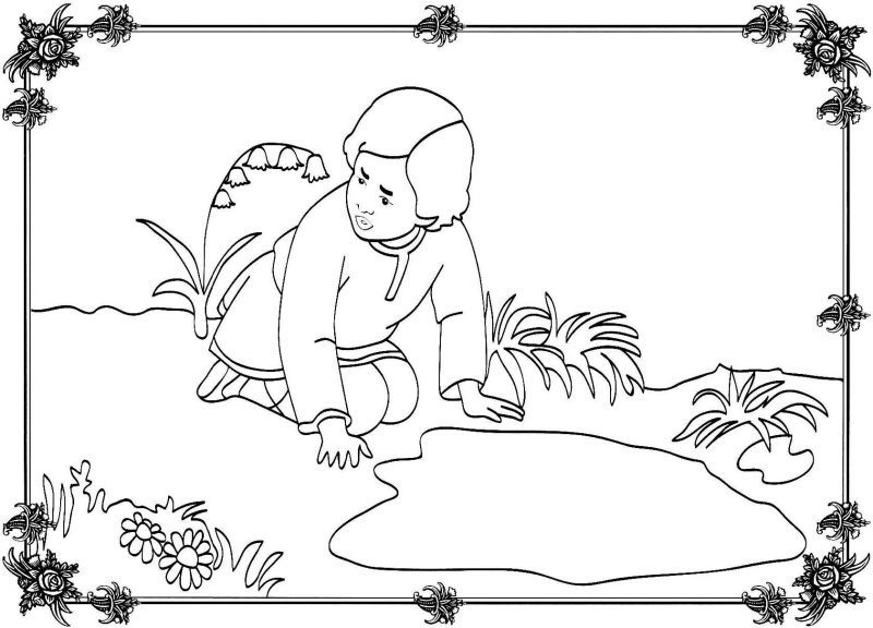 Иллюстрация к сказке сестрица Аленушка и братец Иванушка раскраска