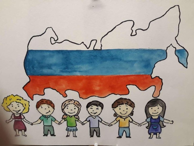 Детский рисунок Россия