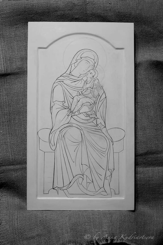 Как нарисовать лицо Богородицы