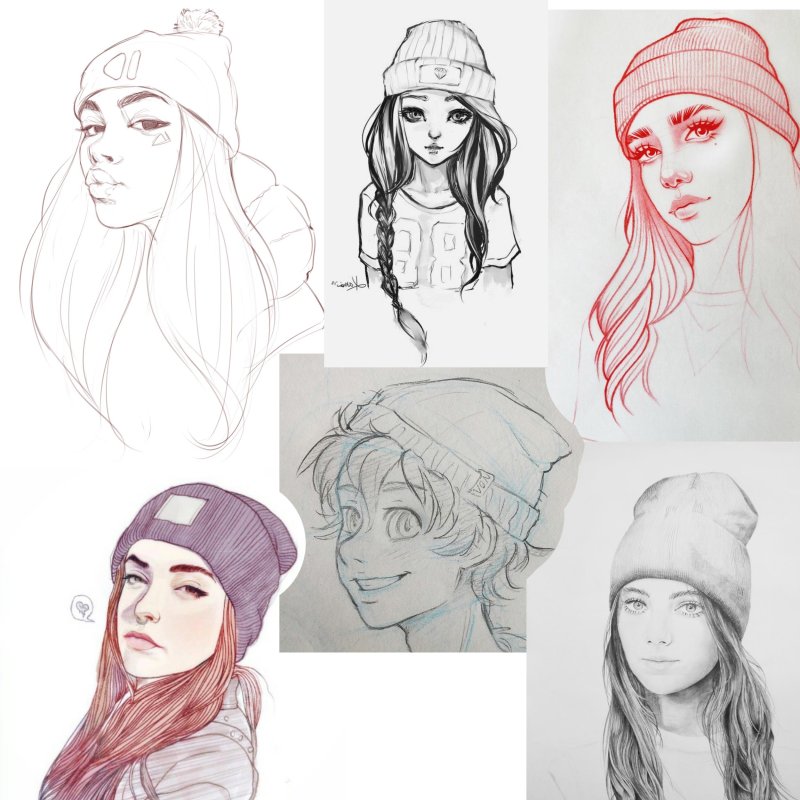 Шапка бини рисунок