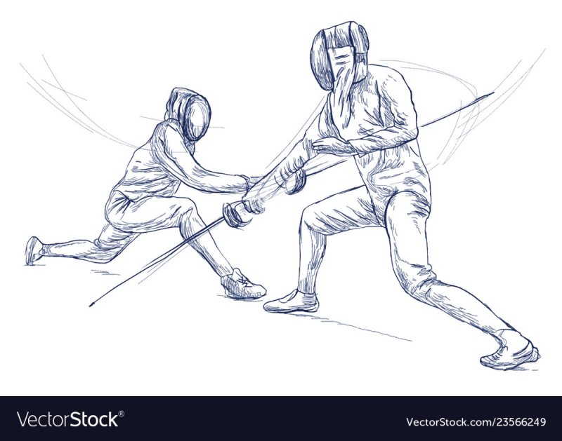 Фехтовальщик карандашом