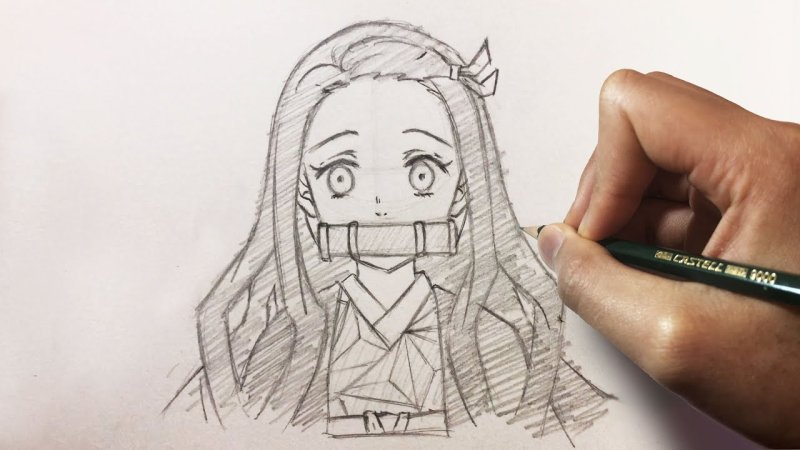 Рисунок аниме легкий