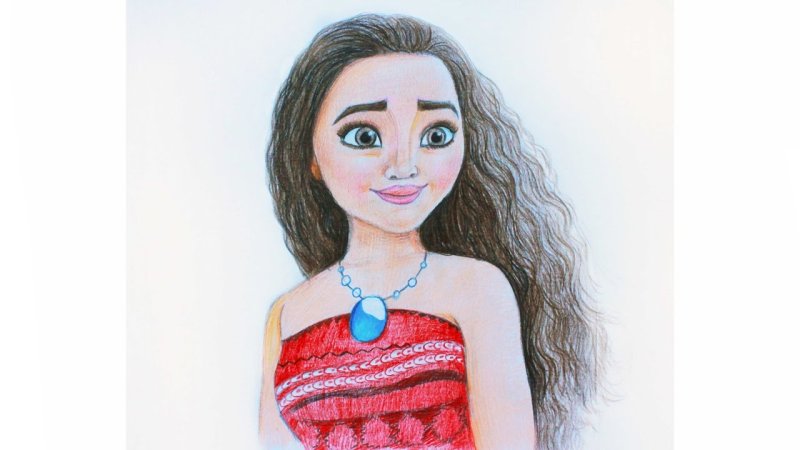 Моана рисунок акварелью