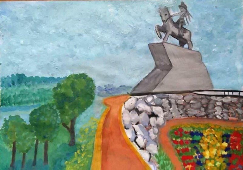 Памятник рисунок для детей